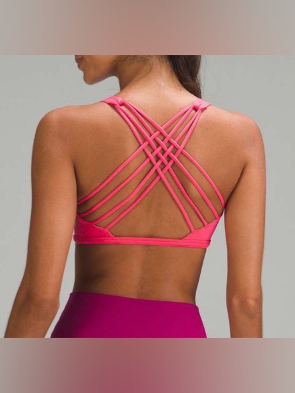 NWOT New Lululemon Free to Be Bra Wild *Light Support, A/B Cup - Lip Gloss